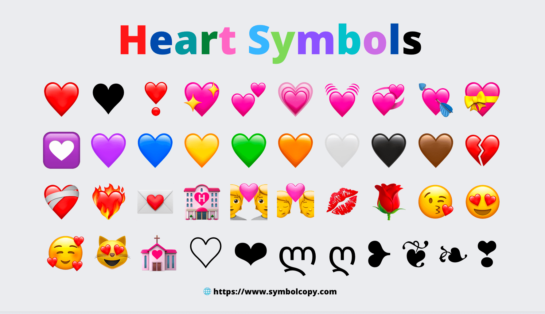 Heart Symbol Copy and Paste ♡💕❤💘❣💔♥💗❦💖😘