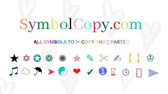 Emoji copy and paste symbols